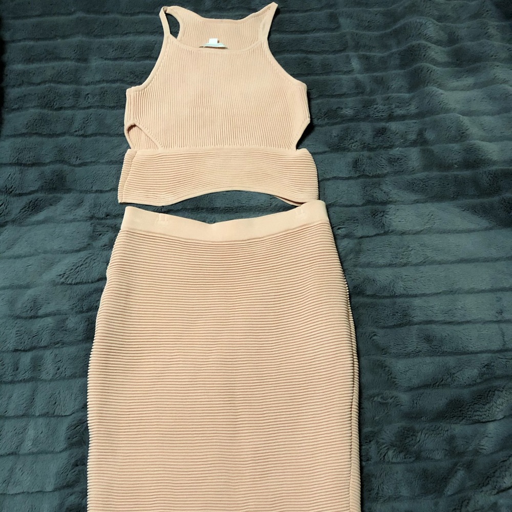 Jonathan Simkhais-blush-pink-ribbed knit